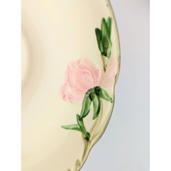 Set of 4 Franciscan Desert Rose Saucers Vintage 1940s-50s Grandmillennial China - Picture 8 of 9